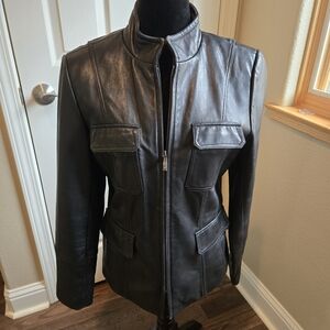 Liz Claiborne Black Leather Women's Jacket